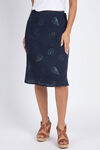 Challis Midi Wrap Skirt , Navy, original image number 0