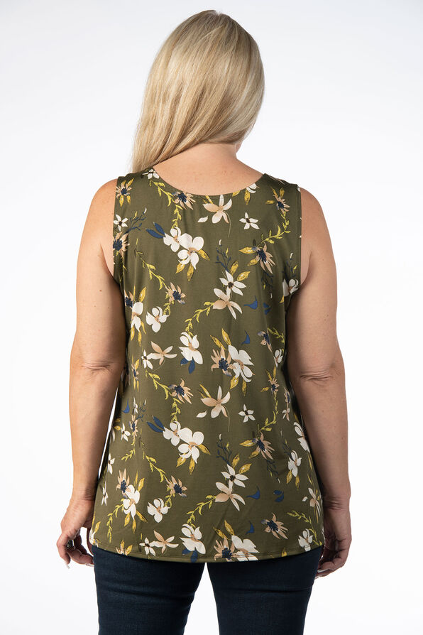 SLEEVELESS TOP WITH LACE DETAIL, Green, original image number 2