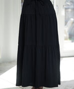 100% Cotton Tiered Maxi Skirt, , original image number 0