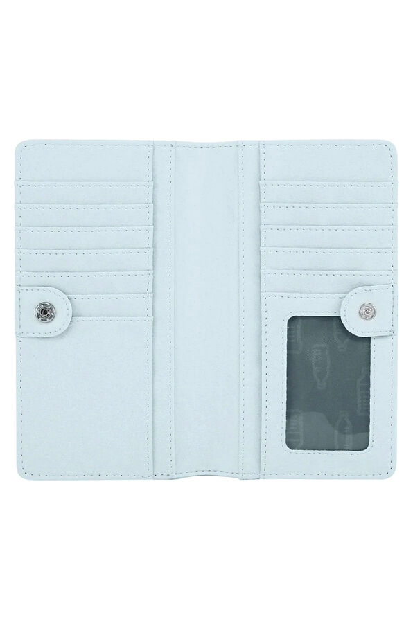 Vegan Leather Wallet, Blue, original image number 2