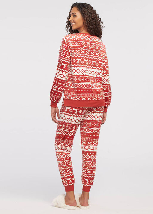 Holiday Sherpa Pajama Set, Red, original