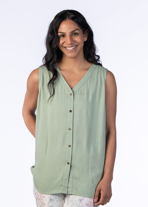 Solid Luxe Blouse, Green, original