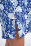 Short Sleeve Floral Tunic , Blue, original image number 3