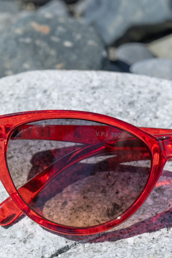 Cat Eye Sunglasses, Red, original image number 2