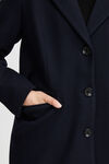Button-Up Longline Coat, Navy, original image number 1