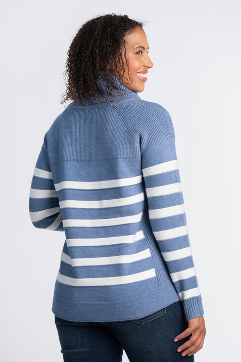 Kanga Pocket Cowl Neck Sweater , Blue, original