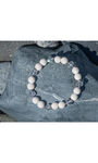 Lava Rock and Beads Bracelet, Natural, original image number 1