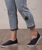 Embellished High Waist Cropped Jeans, Denim, original image number 2