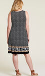 Sleeveless Midi Dress w/ Pockets, Black, original image number 1