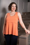 Scoop Neck Tank with Buttons, , original image number 0