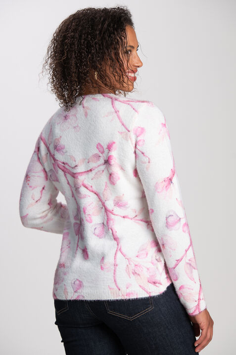 Long Sleeve Floral Sweater , Pink, original
