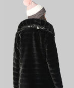 Reversible FauxFur Coat, Black, original image number 3