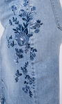 Embroidered Demin Skirt, Denim, original image number 2