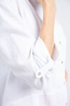 Long Sleeve Button Down Tunic, White, original image number 4