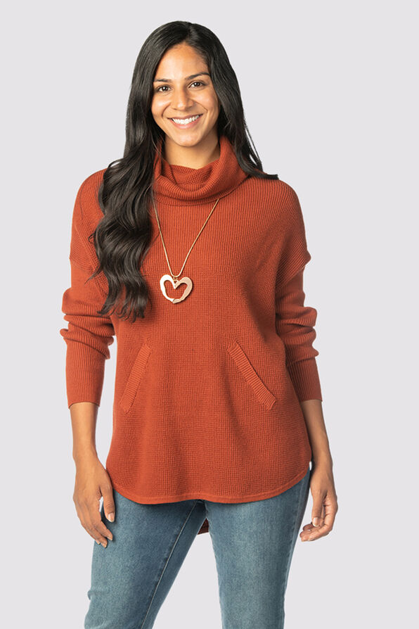 Auburn Tunic Sweater , Rust, original image number 1