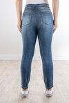 Basic Pull-On Knit Taper-Leg Stretch Jegging Jeans, Blue, original image number 2