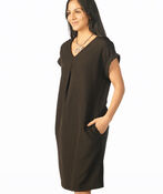 Sophisticated Shirt Dress, Black, original image number 2