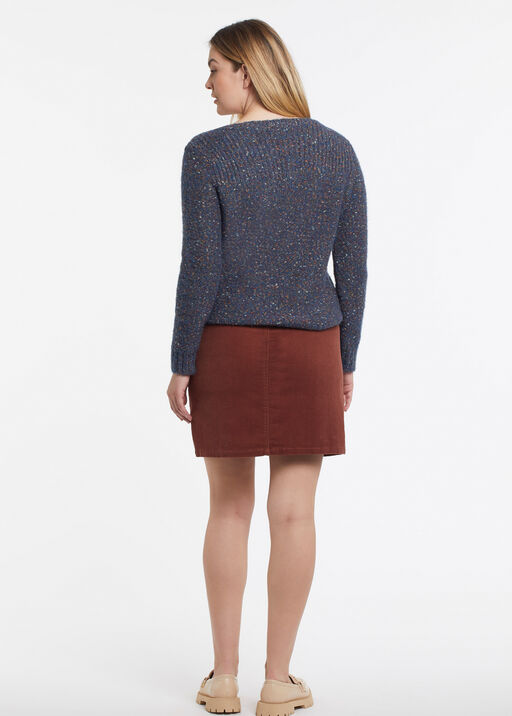 Brown Corduroy Squared Skirt, Copper, original