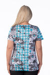 Turquoise Dots Tee, Blue, original image number 1