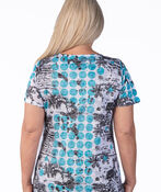 Turquoise Dots Tee, Blue, original image number 1