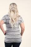 Cowl Neck Textured Top, Grey, original image number 1