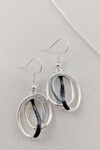 Painted Swirl Necklace and Earrings Set, Silver, original image number 1