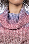 Ombre Stripe Cowl Neck Sweater , Natural, original image number 1