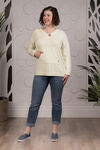 ¾ Sleeve Hooded Sweater, Yellow, original image number 1
