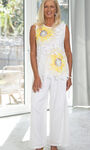 Lace Sunflower Tank Top, Yellow, original image number 1