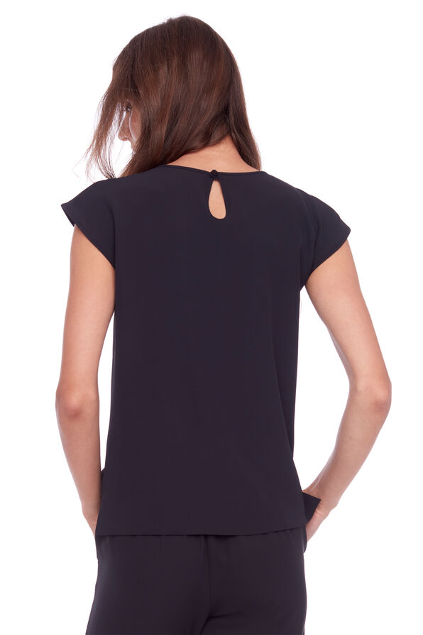 Vegan Silk T-Shirt, Black, original image number 1
