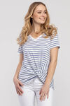 Knotted Striped Tee, , original image number 0