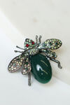 Beetle Brooch, Black, original image number 0