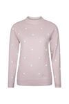 Eyelash Polka Dot Sweater, Pink, original image number 0