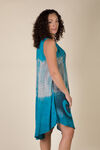 Sleeveless Dip Dye Swing Dress, Teal, original image number 2
