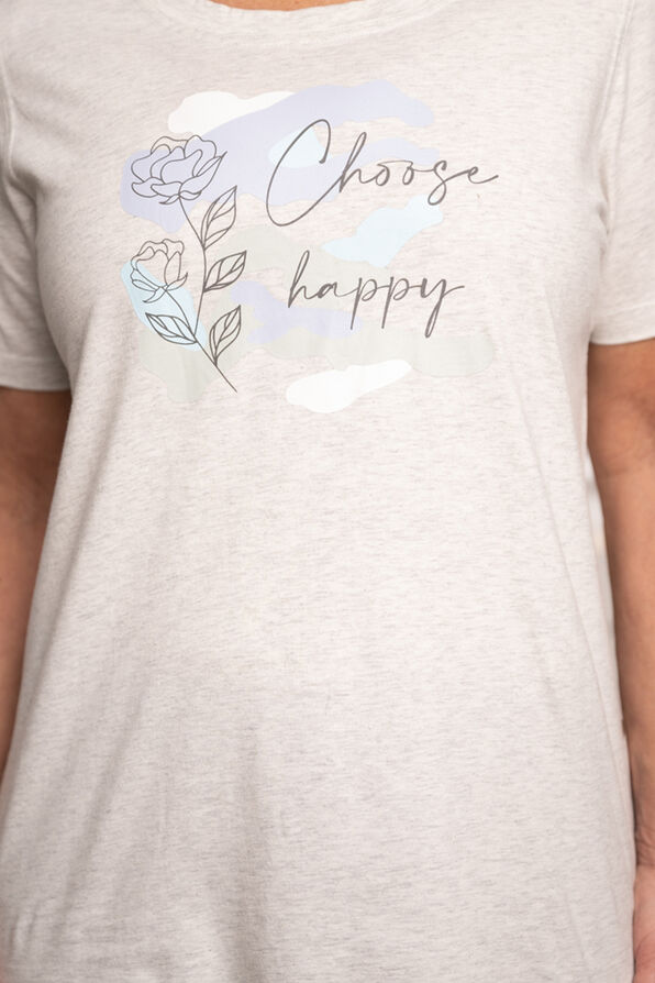 Choose Happy T-Shirt, White, original image number 1