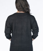 Sparkly Black Hearts Rhinestones Sweater , Black, original image number 1