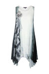 Ombre Lace Tunic With Applique, Grey, original image number 0