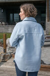 Long Shirt-Tail Shacket , Blue, original image number 1