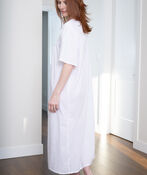 100% Cotton Full Length Nightgown, White, original image number 1