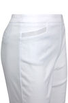Tummy Control Capri Pant with Metallic Stripes, White, original image number 3