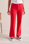 Front Fly Wide-Leg Pant, Red, original image number 0