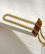 FANIA Leafy Patterned Bold Chain Necklace, Gold, original image number 1