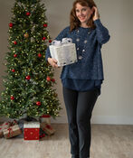 Sparkly Sequin Chiffon Sweater, , original image number 0