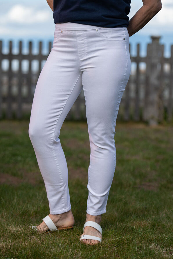 Tribal White Ankle Dream Jeans, White, original image number 1
