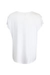 Cap Sleeve with Tab T-Shirt, White, original image number 1