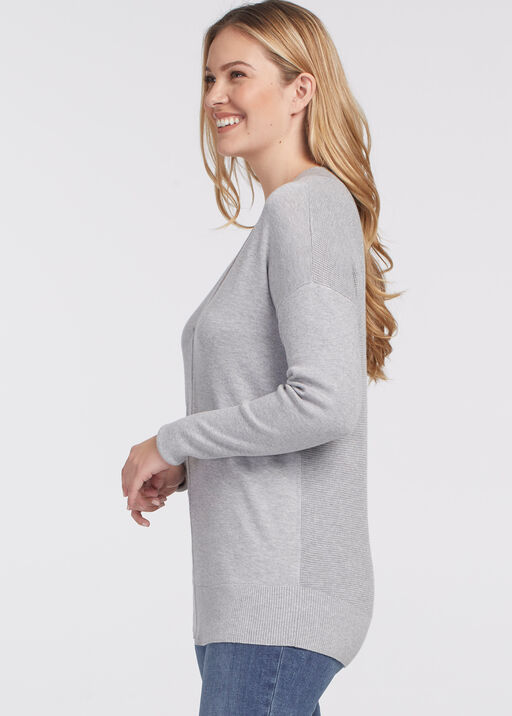 Jersey V Sweater, Grey, original