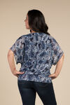 Lace and Paisley Top, Navy, original image number 1