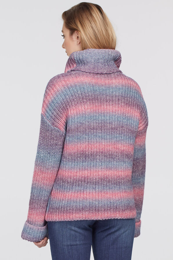 Space-Dye Turtleneck Sweater, Multi, original image number 1
