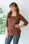 Shimmering Rust Knit Shirt, Rust, original image number 2