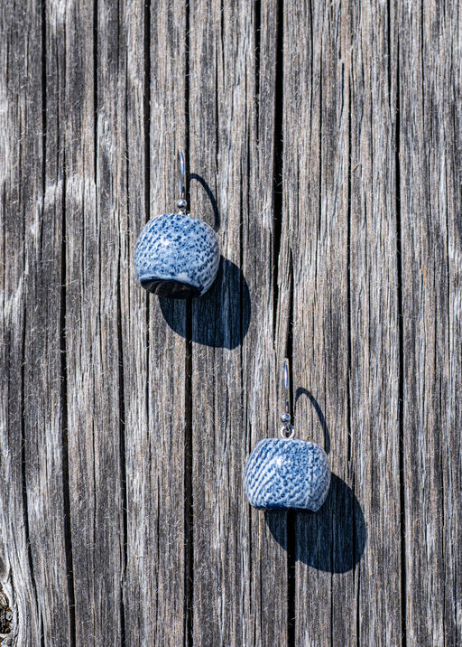 Handcrafted Resin Drop Earrings, Blue, original